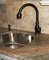 granite counter top with undermount sink